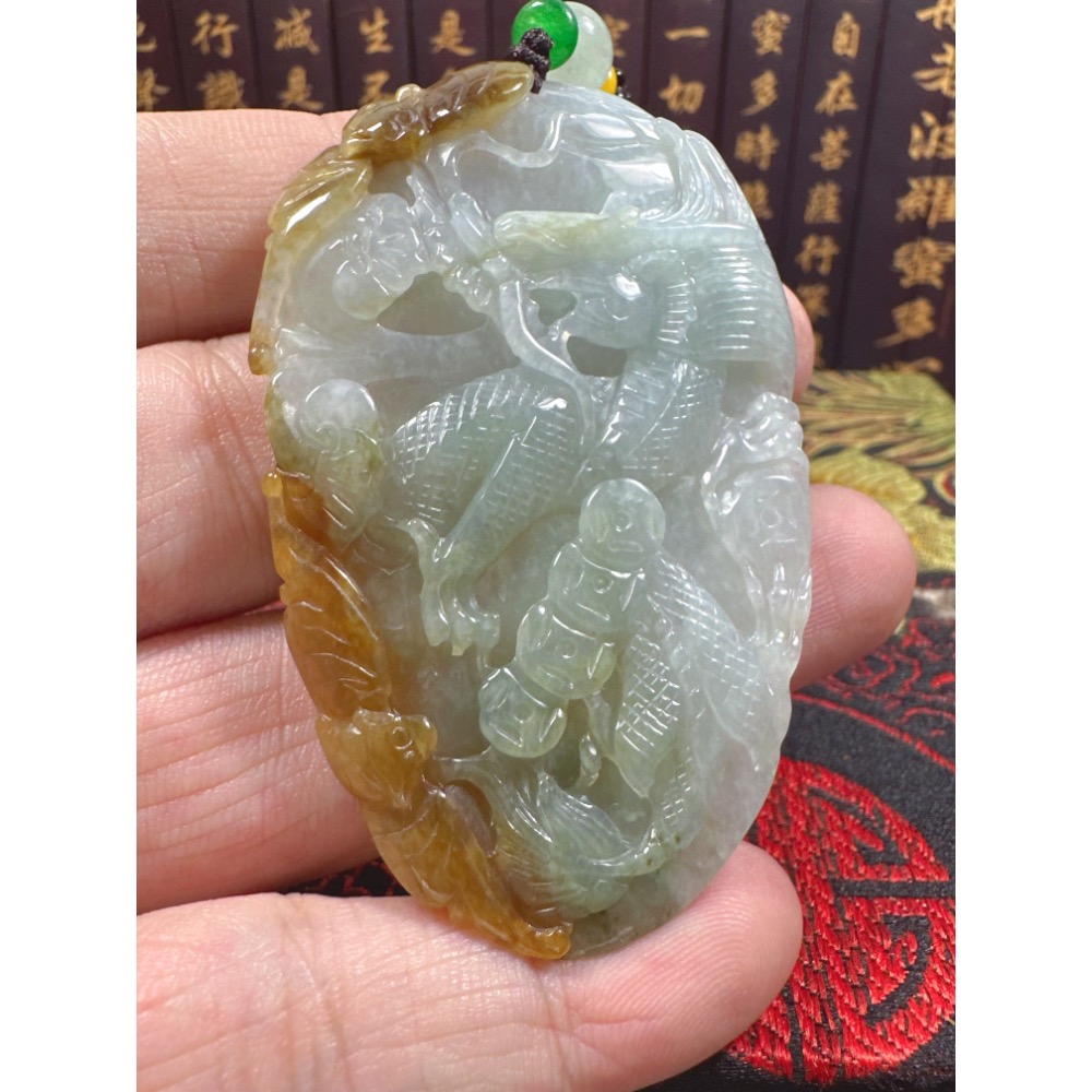 天然翡翠A貨-龍霸天下事業有成福氣滿滿掛件  商品編號：070606-細節圖6