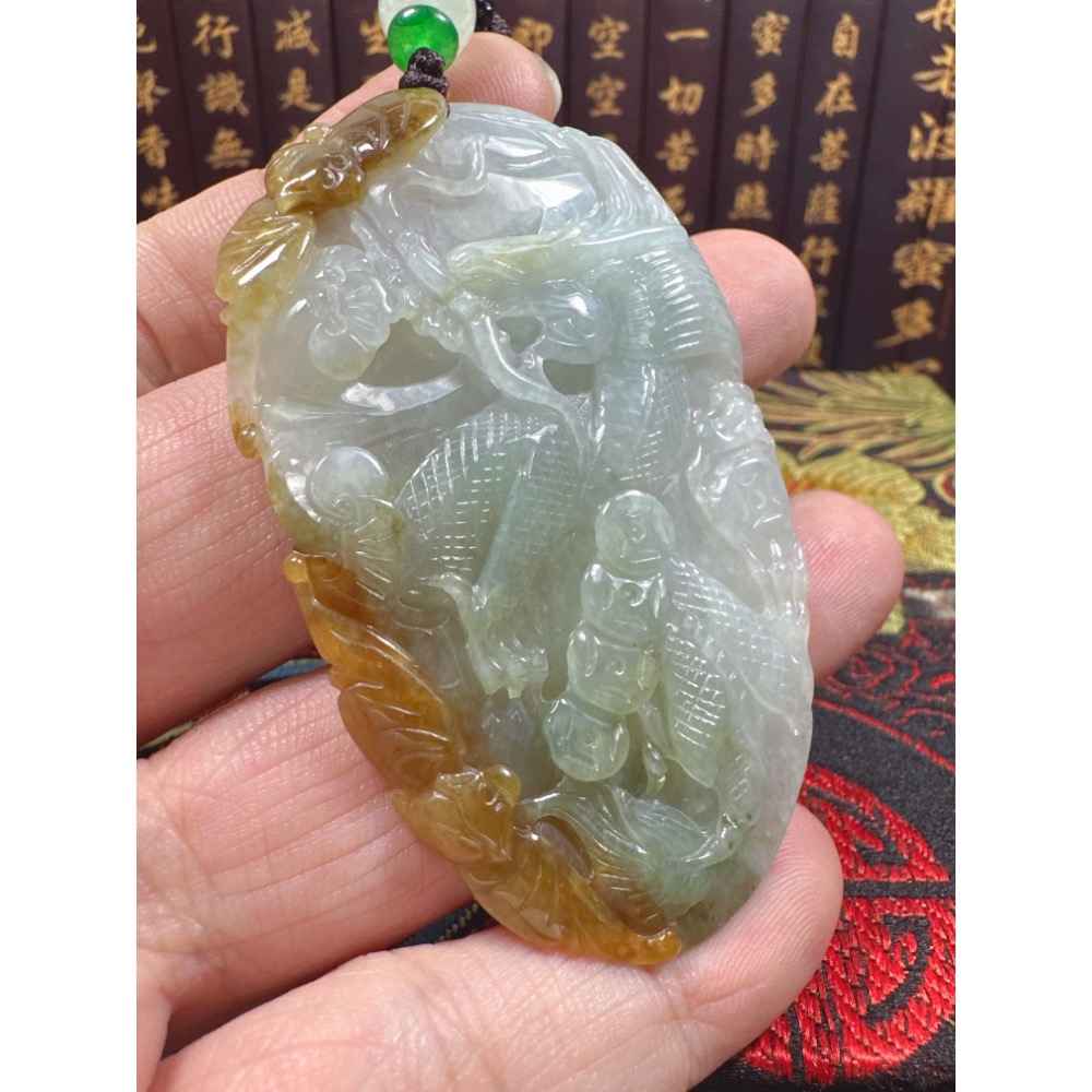 天然翡翠A貨-龍霸天下事業有成福氣滿滿掛件  商品編號：070606-細節圖8