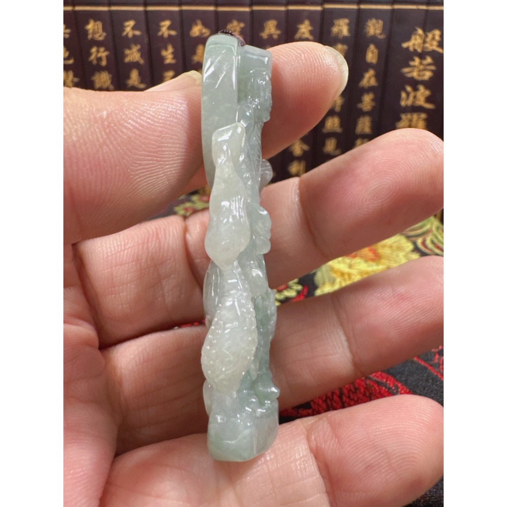 天然翡翠A貨-乘龍濟公活佛立體掛件 商品編號070702-細節圖7