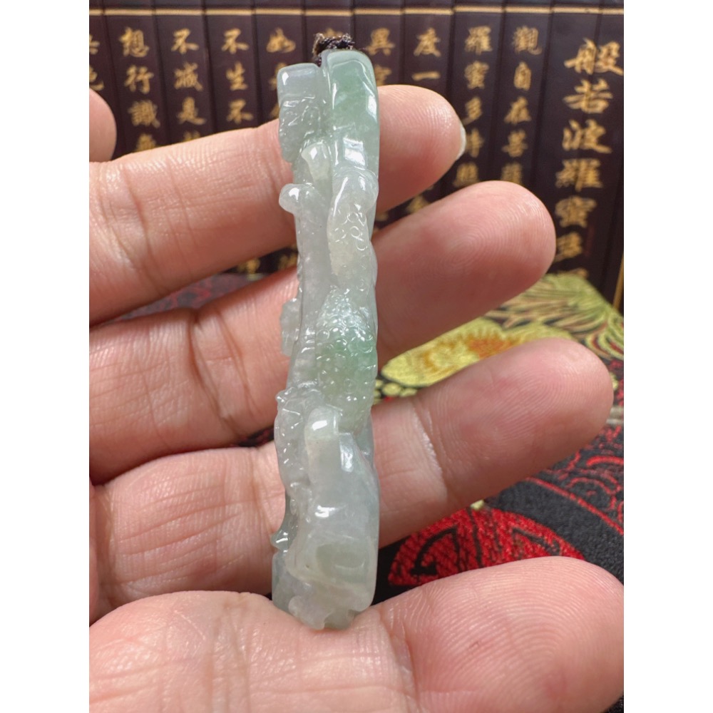 天然翡翠A貨-乘龍濟公活佛立體掛件 商品編號070702-細節圖8