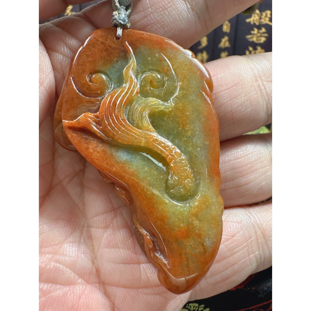 天然翡翠A貨-龍霸天下手工精雕掛件 商品編號070703-細節圖9