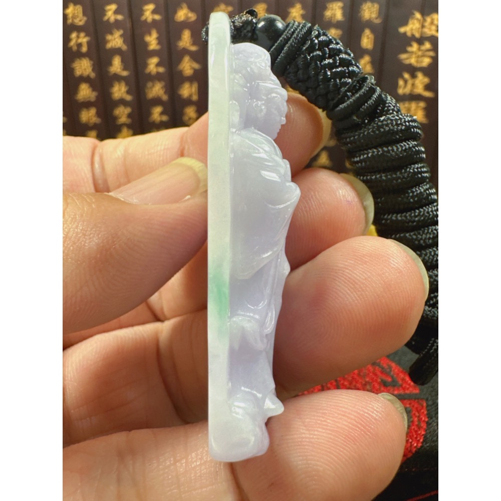 天然翡翠A貨-天上聖母媽祖娘娘立體厚庄掛件 商品編號070704-細節圖8