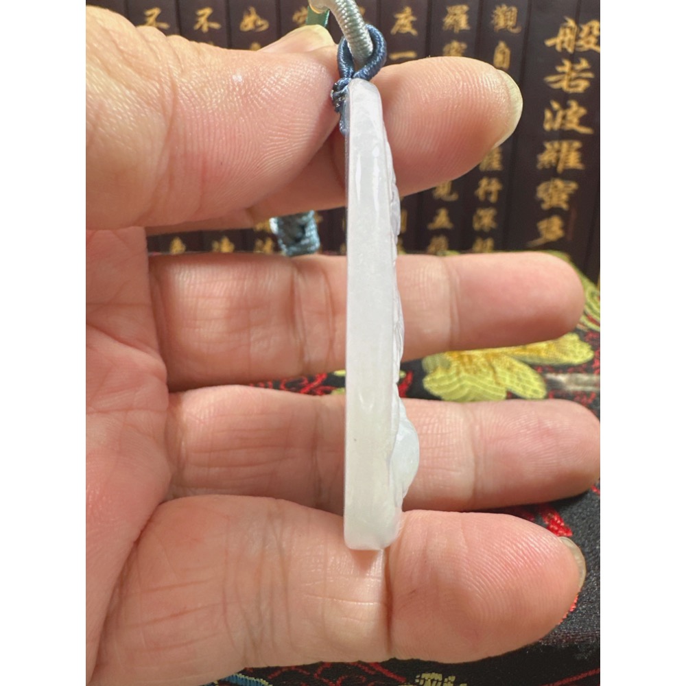 天然翡翠A貨-八大守護神-千手觀音鐲心玉牌 商品編號070705-細節圖8