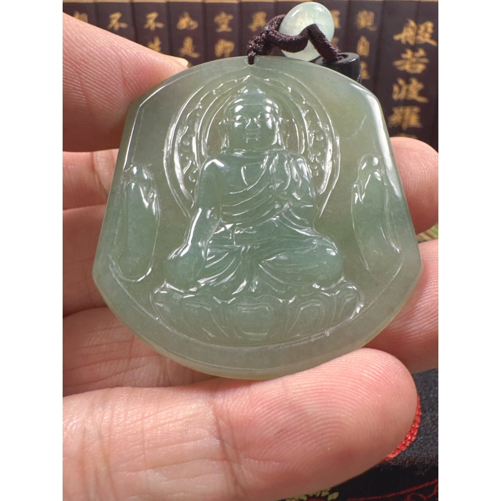 天然翡翠A貨-八大守護神阿彌陀佛 商品編號070706-細節圖4
