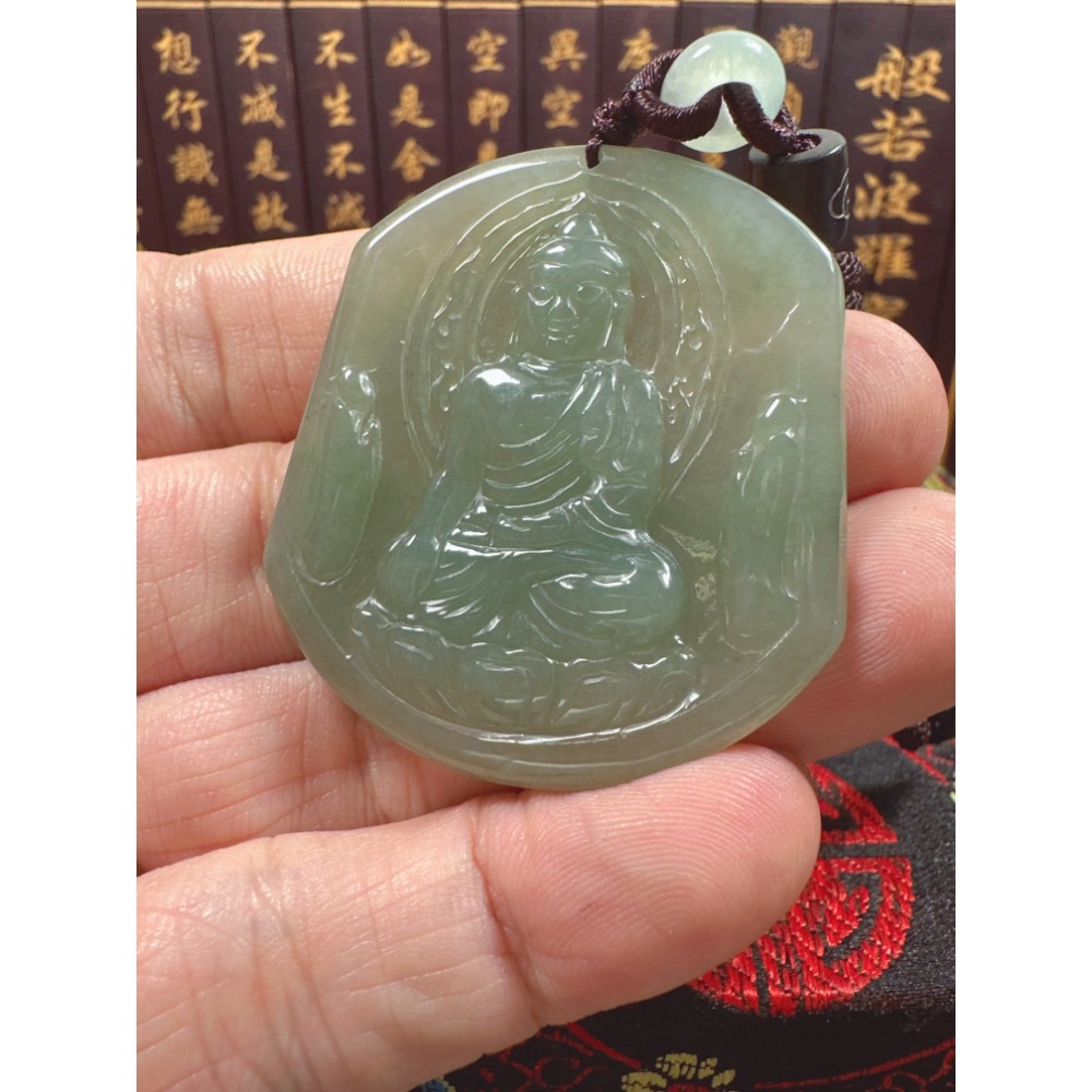 天然翡翠A貨-八大守護神阿彌陀佛 商品編號070706-細節圖5