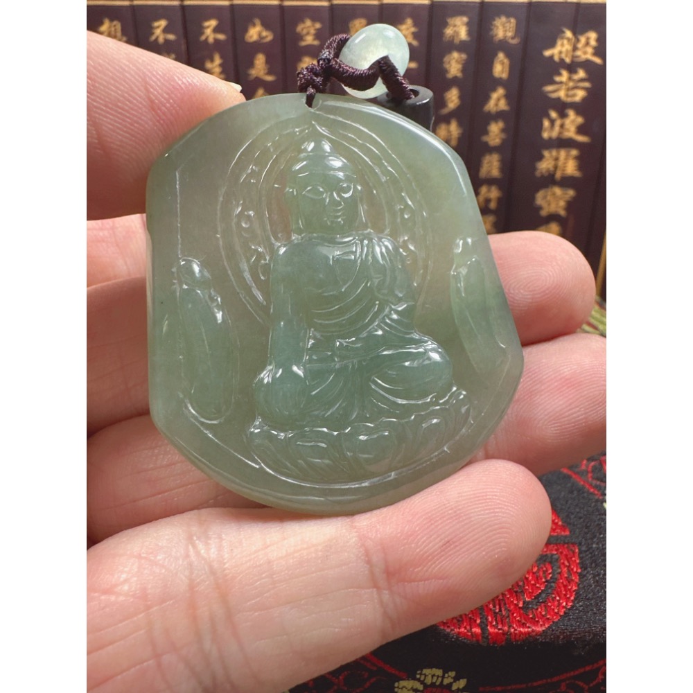 天然翡翠A貨-八大守護神阿彌陀佛 商品編號070706-細節圖6