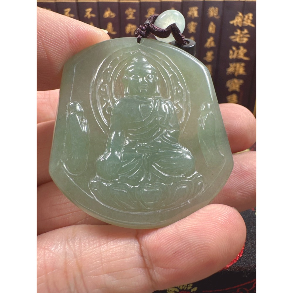 天然翡翠A貨-八大守護神阿彌陀佛 商品編號070706-細節圖7