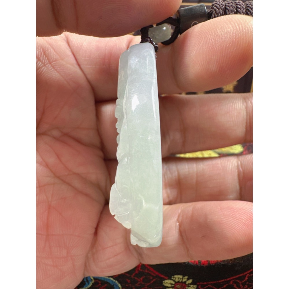 天然翡翠A貨-黑白無常立體厚庄掛件 商品編號：070707-細節圖7