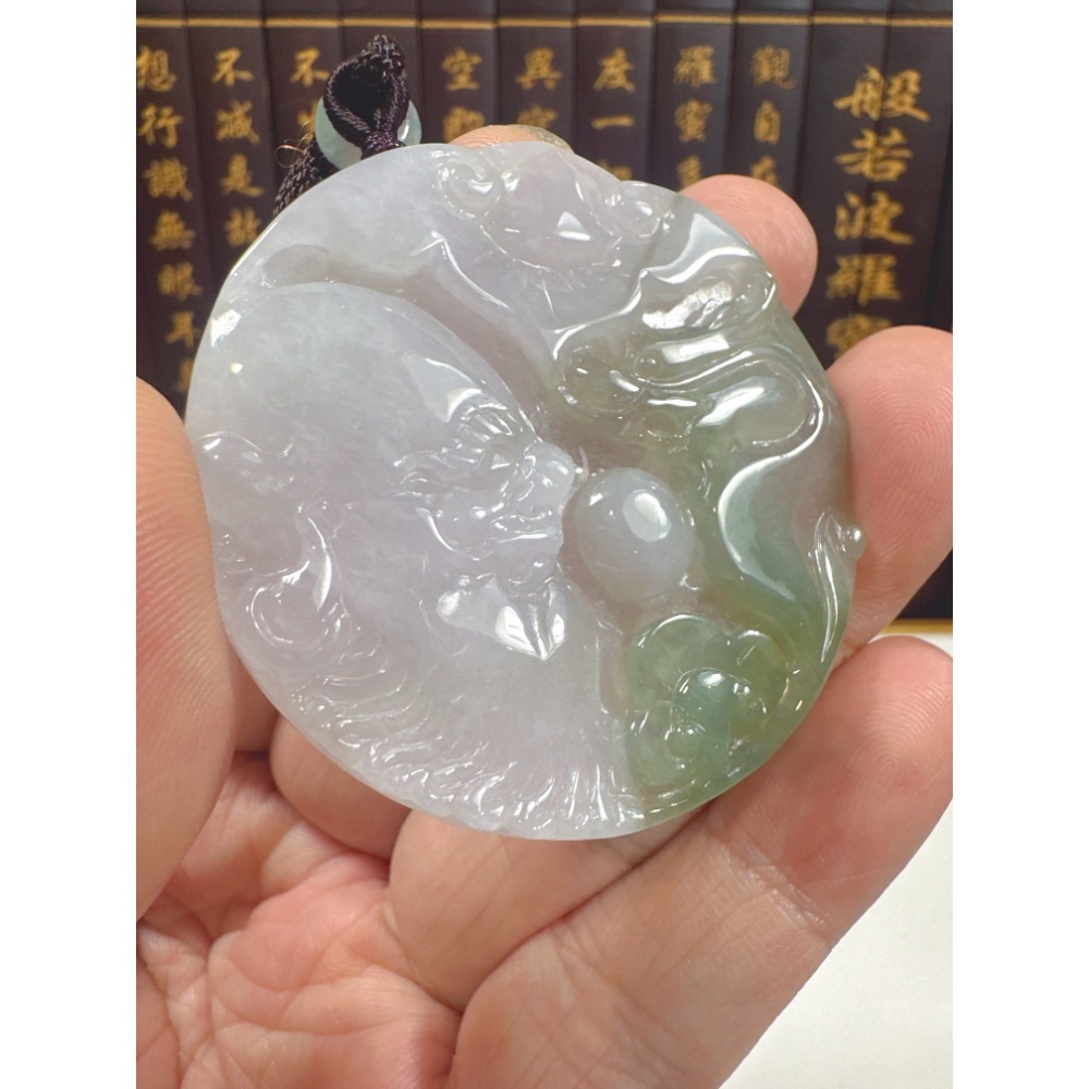 天然翡翠A貨-降龍羅漢圓滿如意掛件 商品編號070908-細節圖8