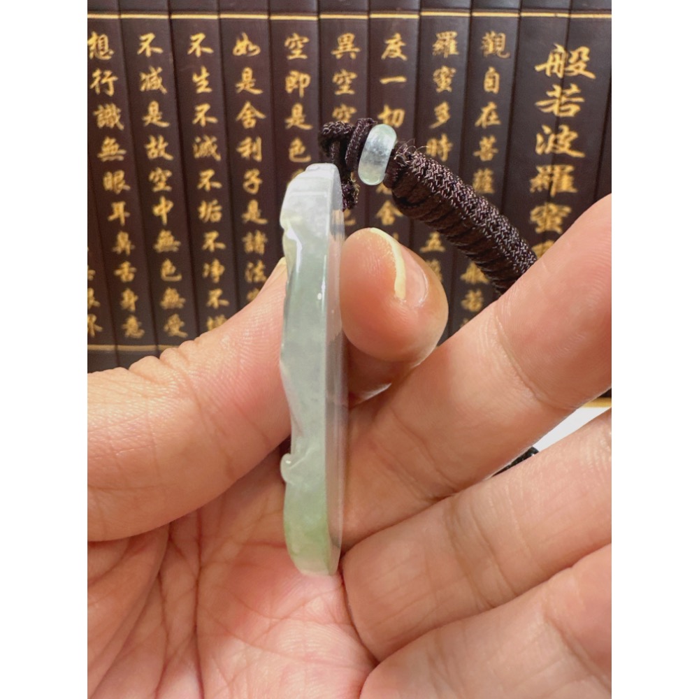 天然翡翠A貨-降龍羅漢圓滿如意掛件 商品編號070908-細節圖9