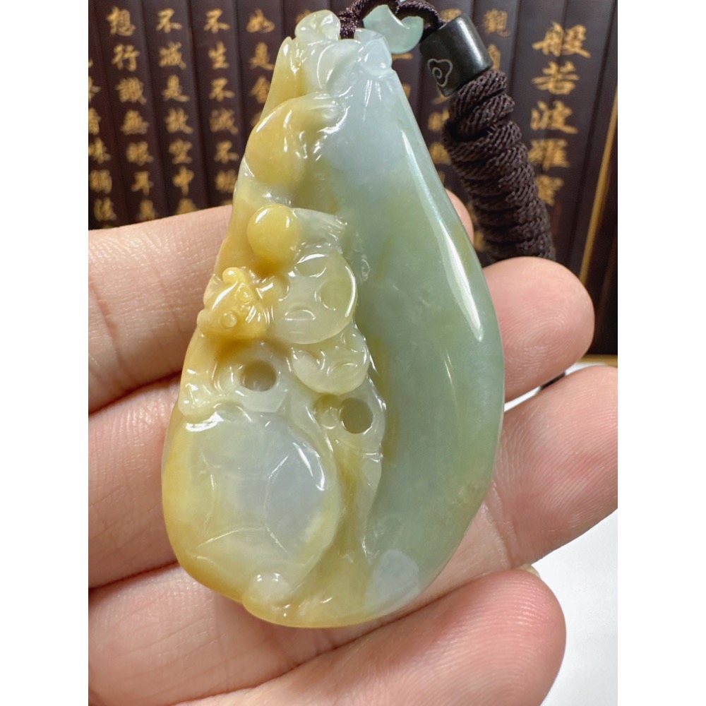 天然翡翠A貨-招財貔貅發財富貴如意立體掛件 商品編號：071004-細節圖2