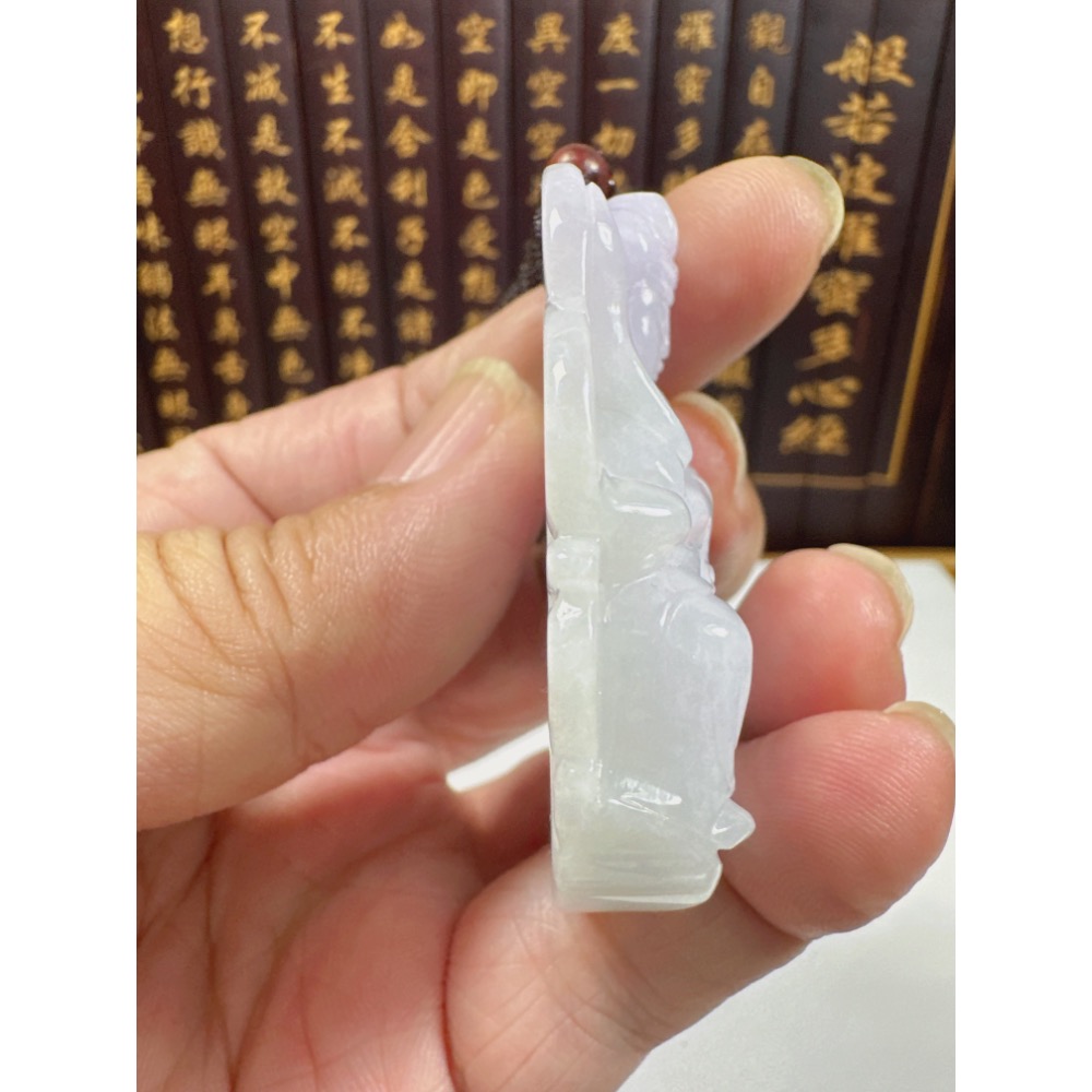 天然翡翠A貨-天上聖母媽祖娘娘立體厚庄掛件 商品編號：071007-細節圖8