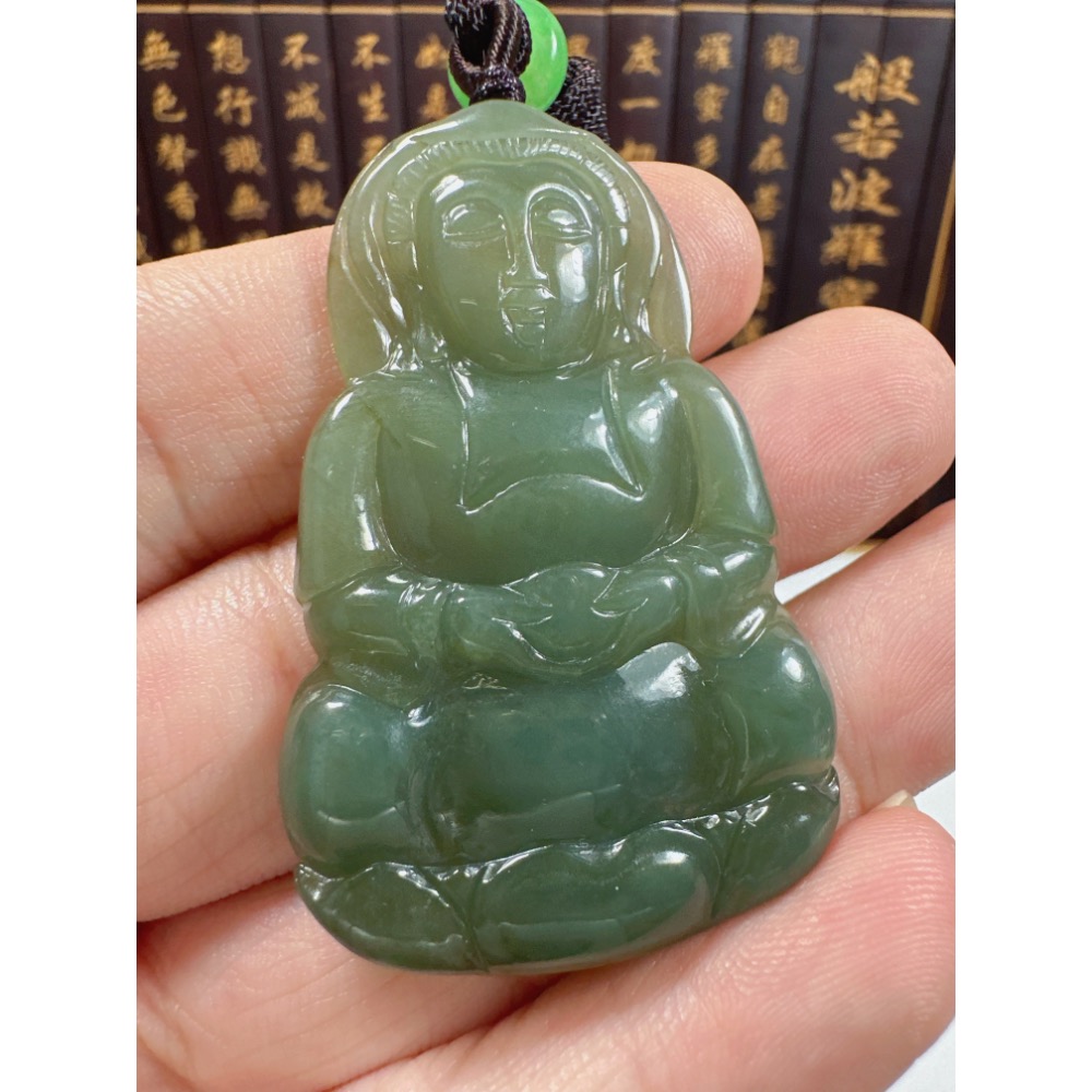 天然翡翠A貨-觀自在觀音掛件 商品編號071105-細節圖2