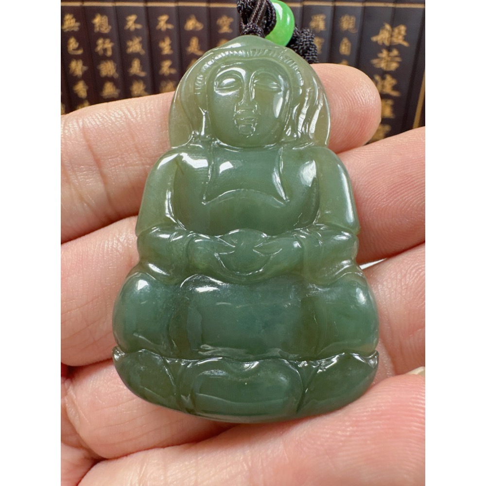 天然翡翠A貨-觀自在觀音掛件 商品編號071105-細節圖4