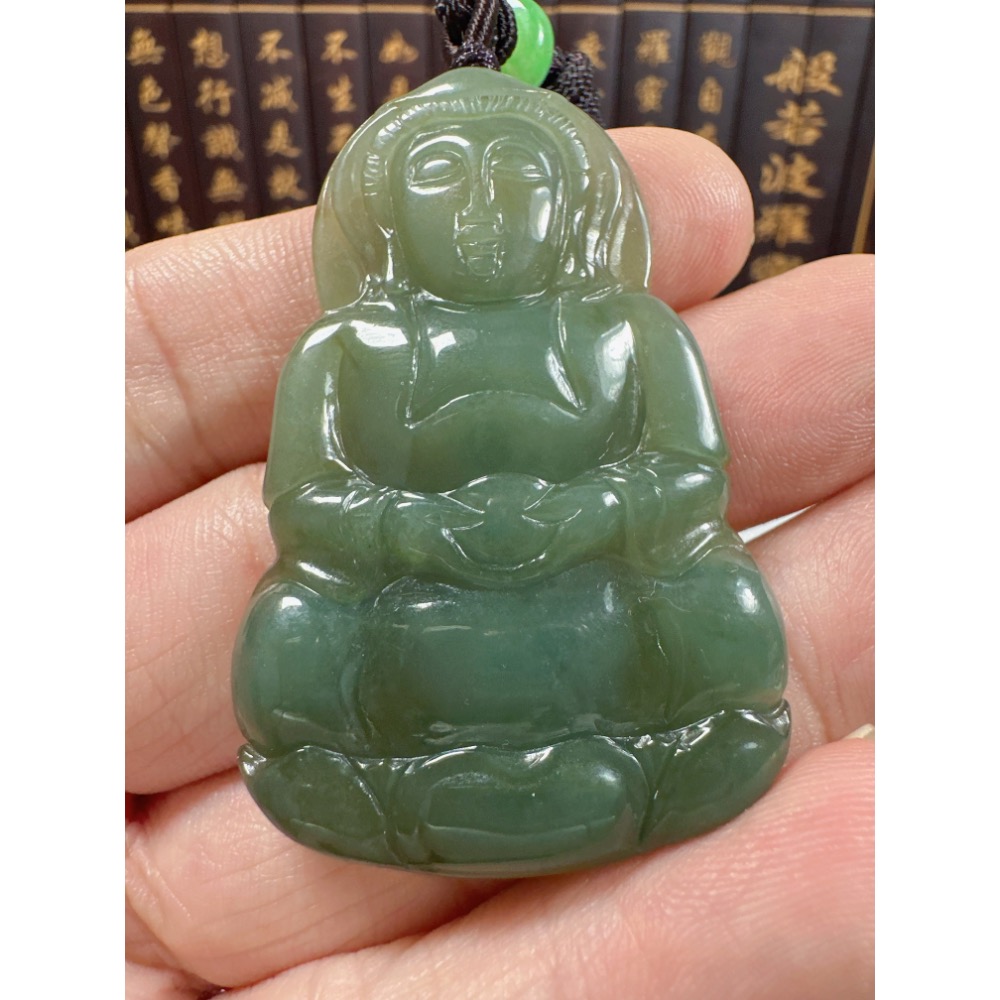 天然翡翠A貨-觀自在觀音掛件 商品編號071105-細節圖5