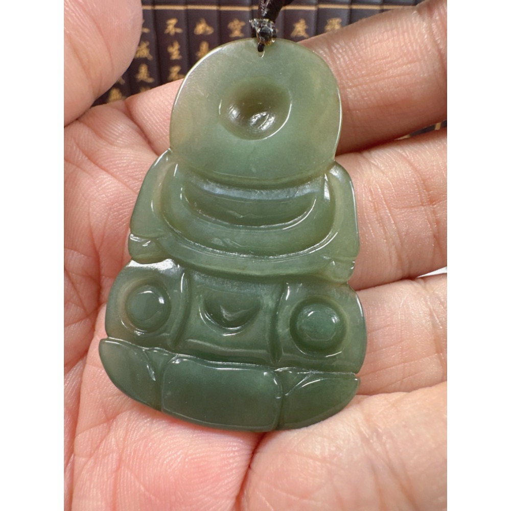 天然翡翠A貨-觀自在觀音掛件 商品編號071105-細節圖9