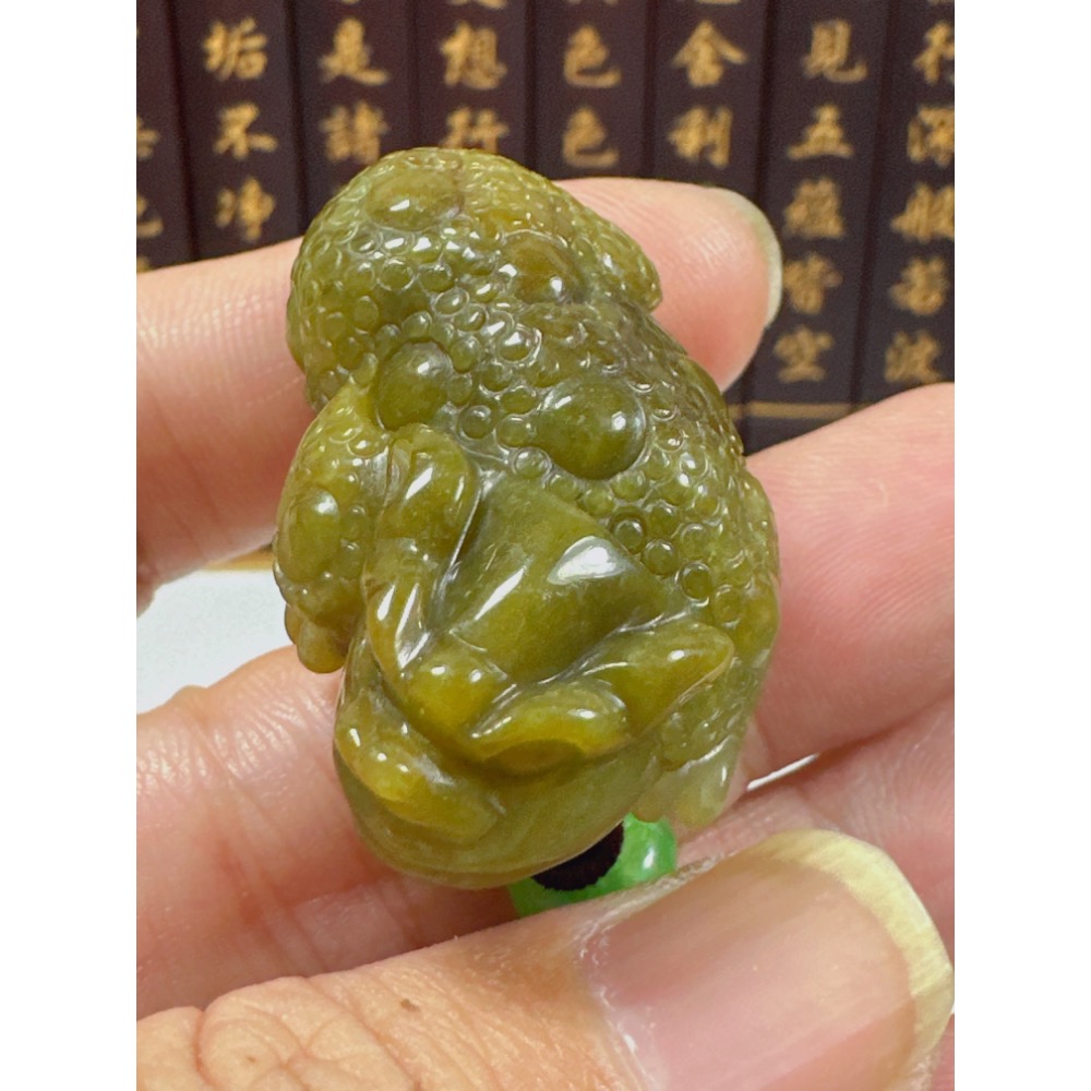 天然翡翠A貨-咬錢三腳蟾蜍 商品編號071108-細節圖2
