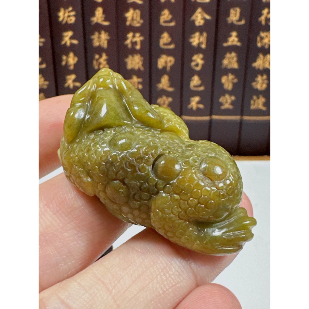 天然翡翠A貨-咬錢三腳蟾蜍 商品編號071108-細節圖3