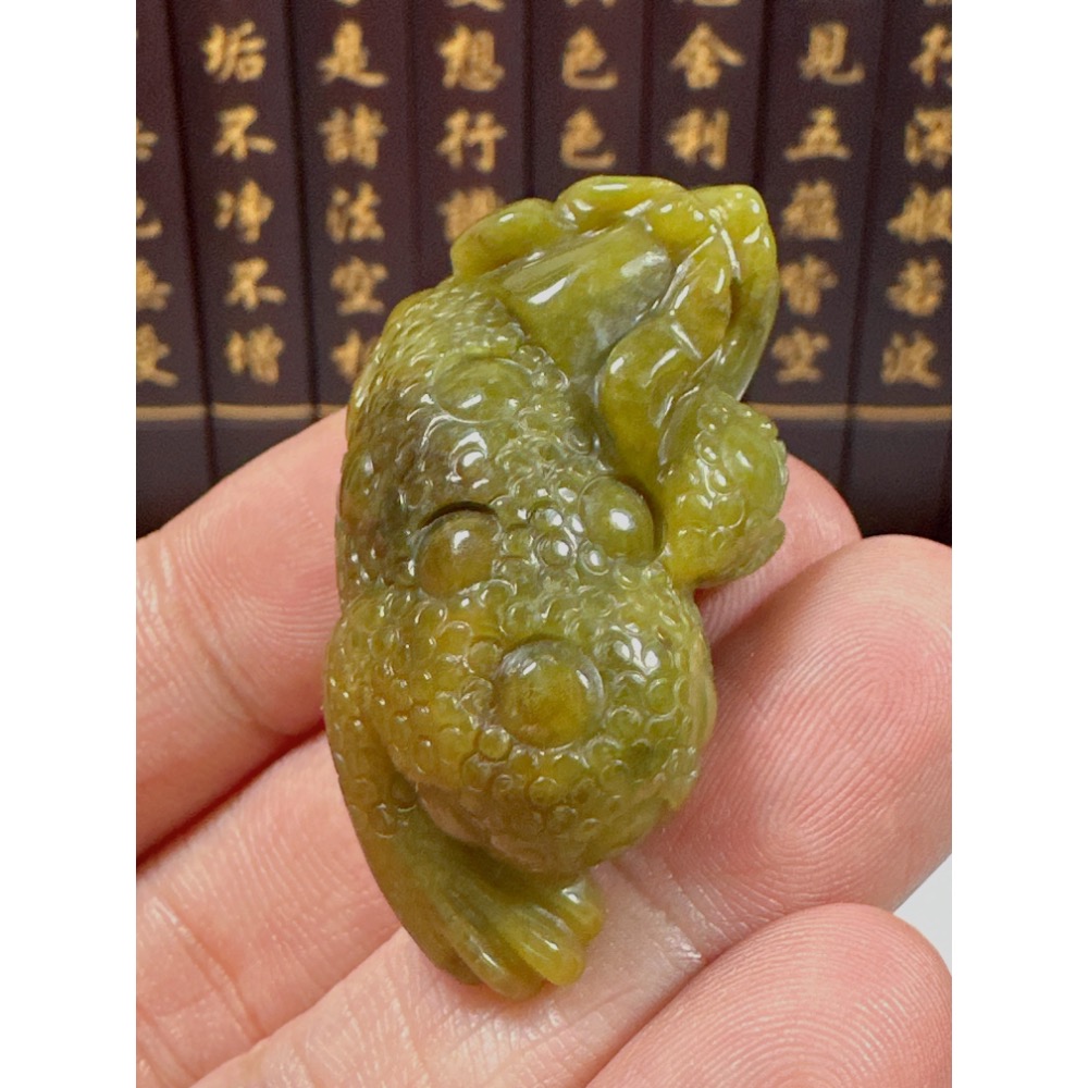 天然翡翠A貨-咬錢三腳蟾蜍 商品編號071108-細節圖4