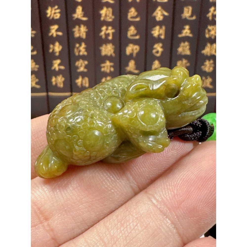 天然翡翠A貨-咬錢三腳蟾蜍 商品編號071108-細節圖5