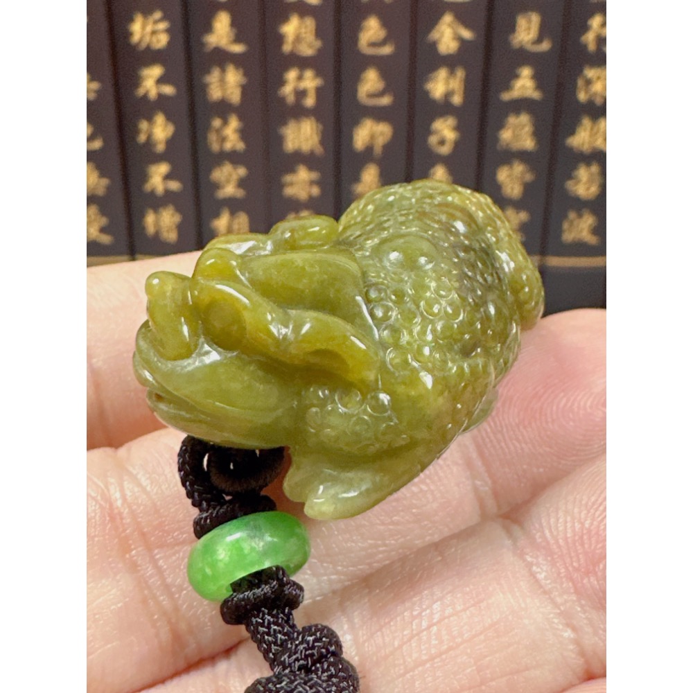 天然翡翠A貨-咬錢三腳蟾蜍 商品編號071108-細節圖6