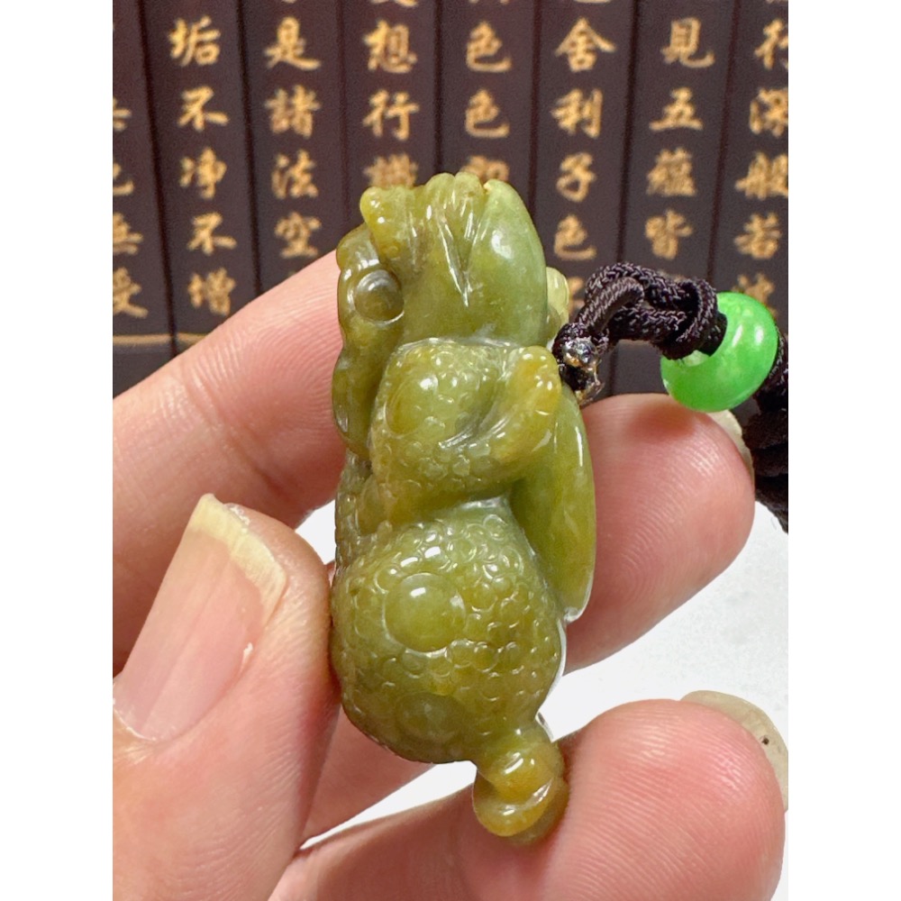 天然翡翠A貨-咬錢三腳蟾蜍 商品編號071108-細節圖7