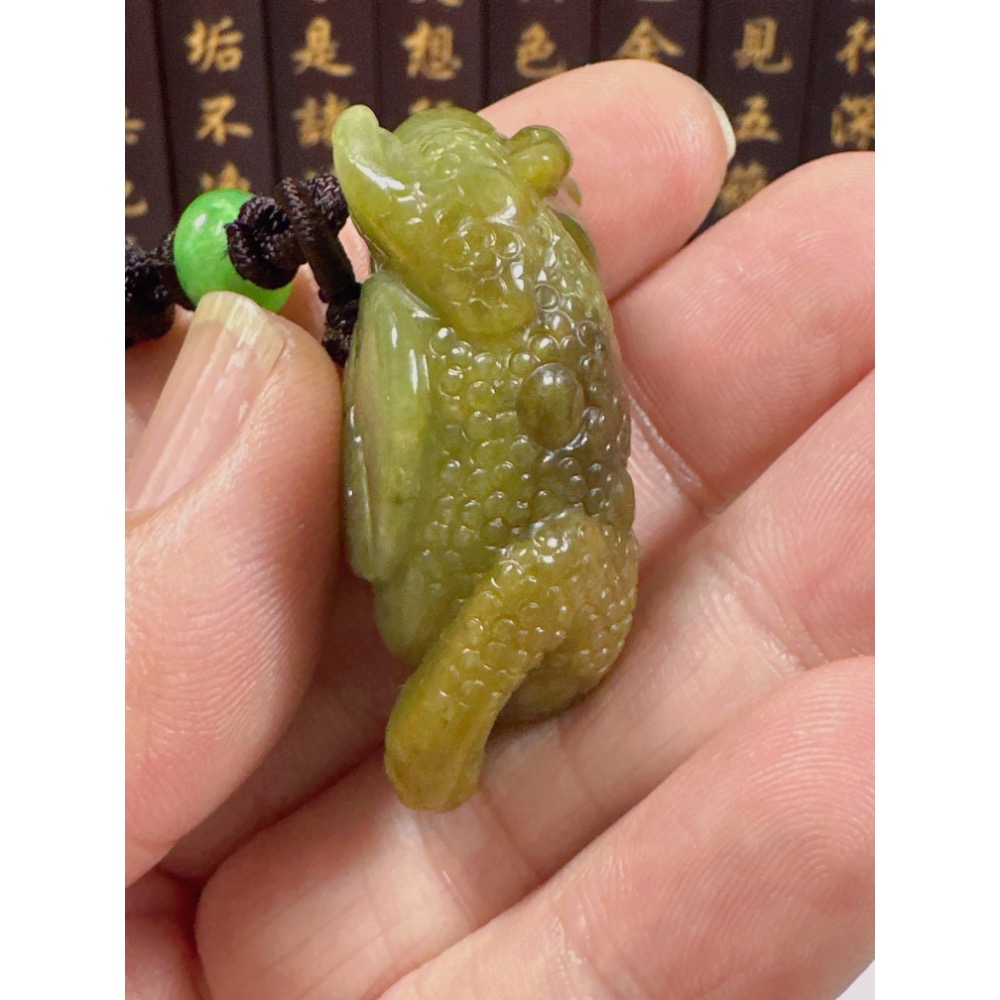 天然翡翠A貨-咬錢三腳蟾蜍 商品編號071108-細節圖8