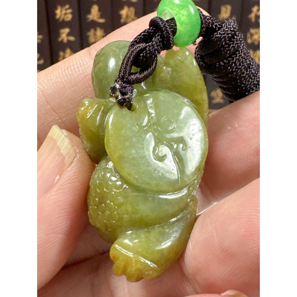 天然翡翠A貨-咬錢三腳蟾蜍 商品編號071108-細節圖9