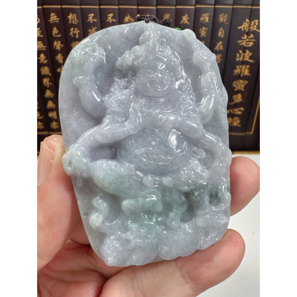 天然翡翠A貨-密宗大黑天摩訶迦羅立體厚庄掛件商品編號071408 - 遇見