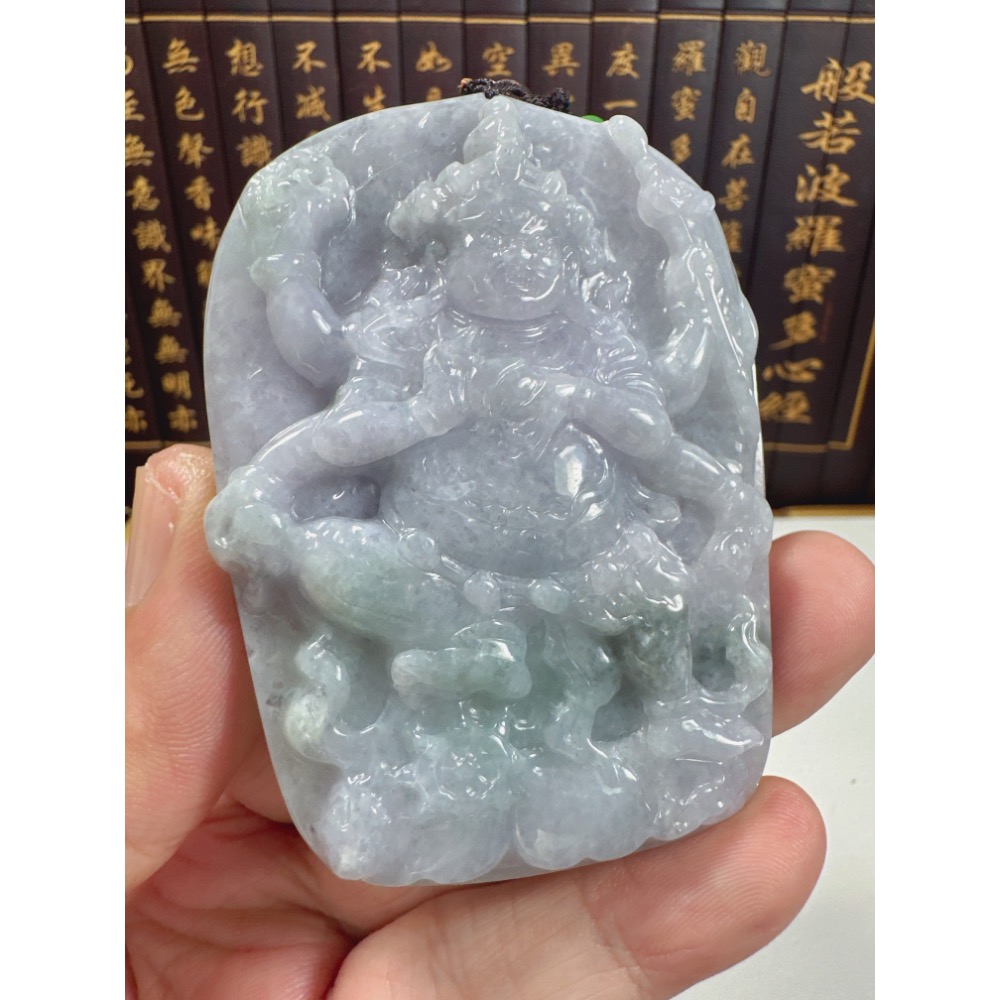 天然翡翠A貨-密宗大黑天摩訶迦羅立體厚庄掛件商品編號071408 - 遇見