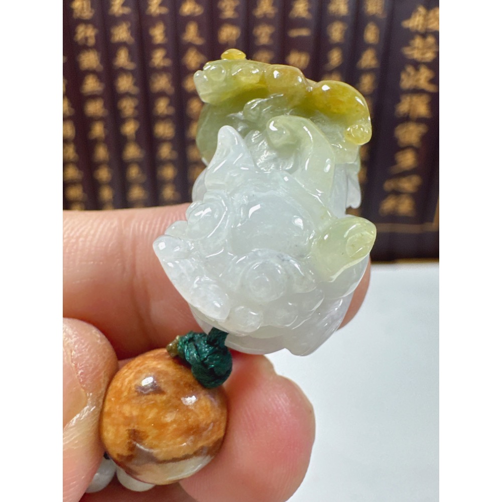 天然翡翠A貨-開運招財貔貅立體掛件 商品編號071706-細節圖2
