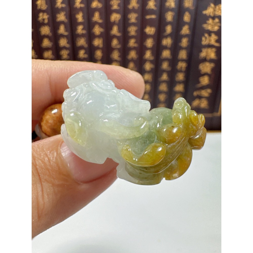 天然翡翠A貨-開運招財貔貅立體掛件 商品編號071706-細節圖3