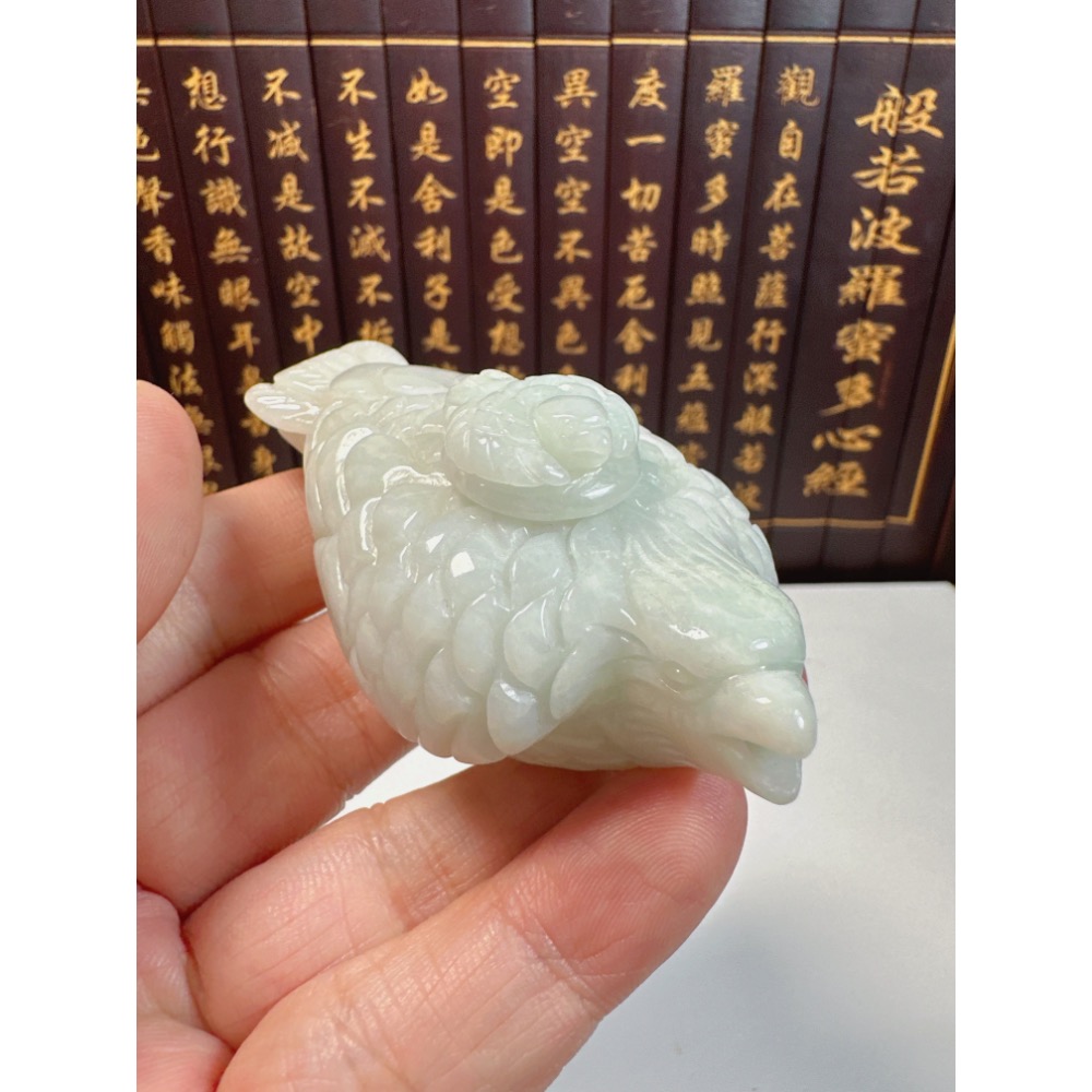 天然翡翠A貨-喜鵲造型立體茶壺小擺件 商品編號072505-細節圖2