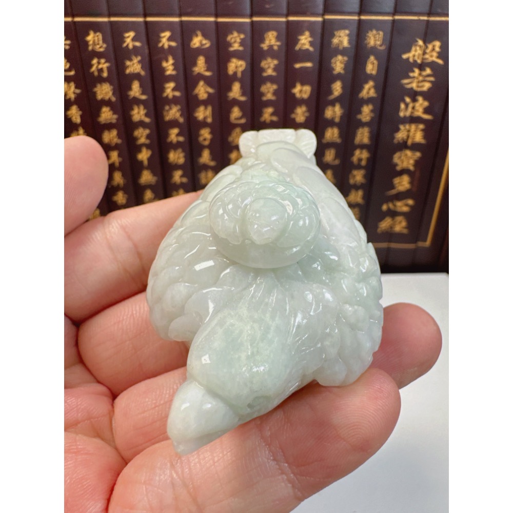 天然翡翠A貨-喜鵲造型立體茶壺小擺件 商品編號072505-細節圖3