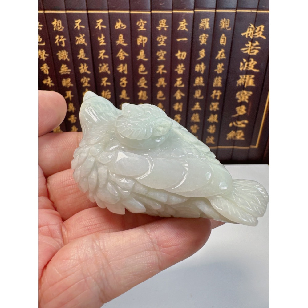 天然翡翠A貨-喜鵲造型立體茶壺小擺件 商品編號072505-細節圖5