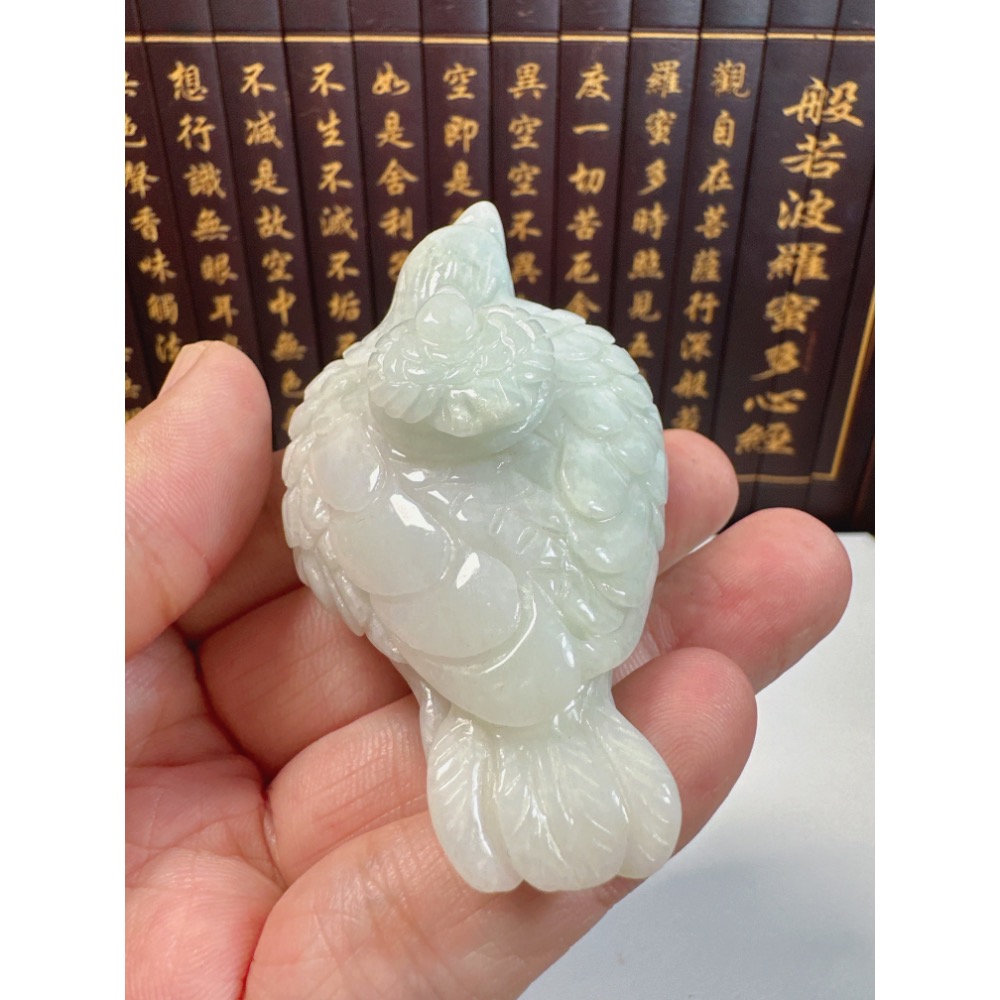 天然翡翠A貨-喜鵲造型立體茶壺小擺件 商品編號072505-細節圖6