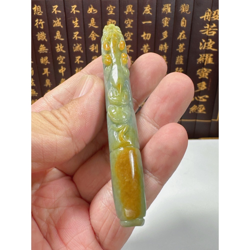 天然翡翠A貨-龍霸天下造型招財煙斗 商品編號：072610-細節圖8