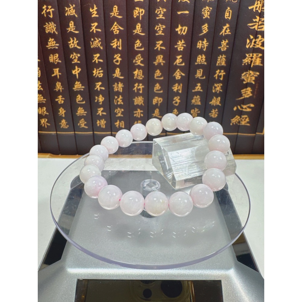天然翡翠A貨-9.5mm粉紫圓珠手鍊 商品編號：080201-細節圖5
