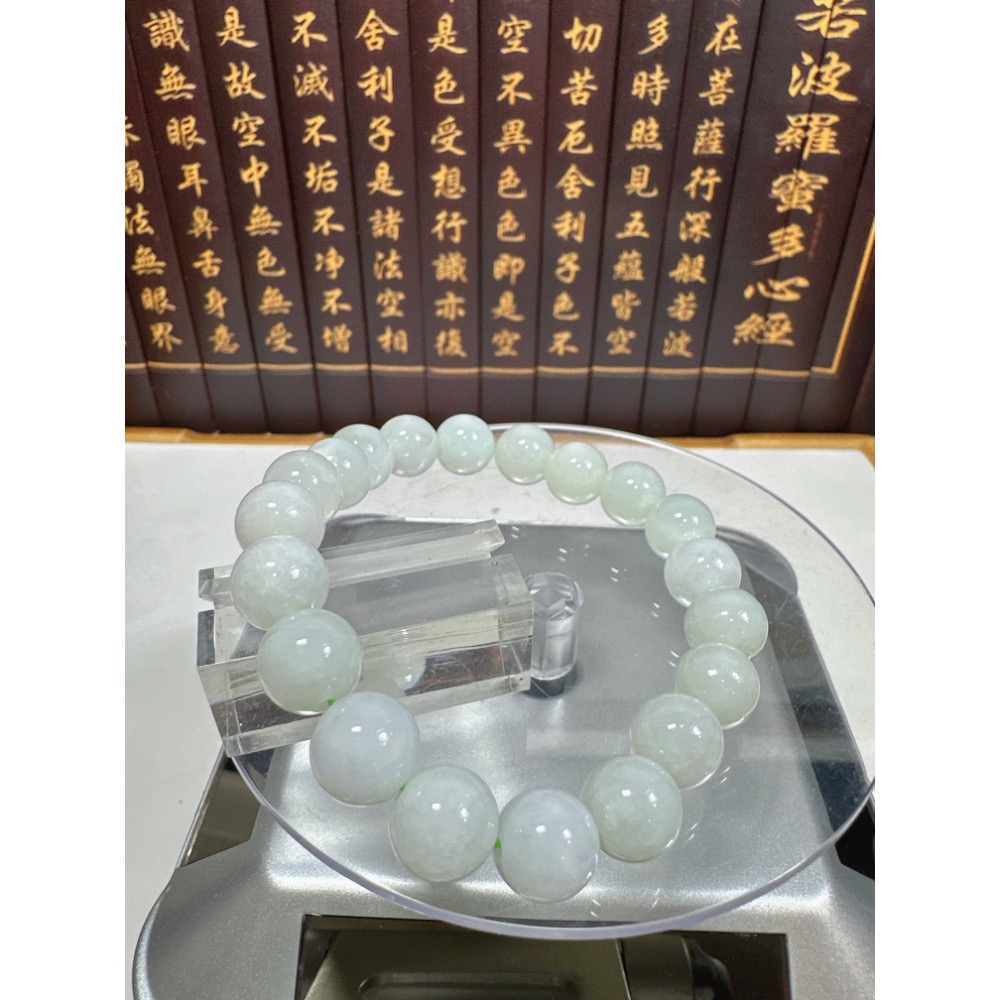 天然翡翠A貨-9.5mm圓珠手鍊 商品編號：080202-細節圖5