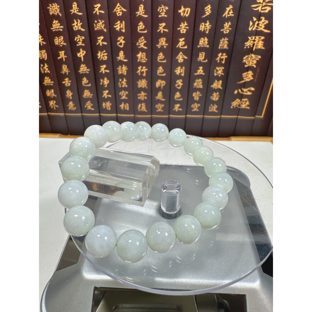 天然翡翠A貨-9.5mm圓珠手鍊 商品編號：080202-細節圖6