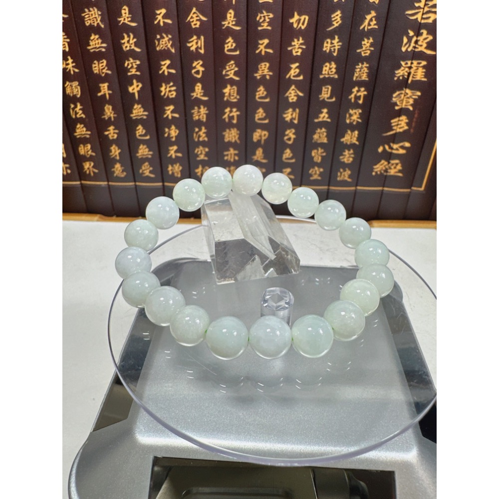 天然翡翠A貨-9.5mm圓珠手鍊 商品編號：080202-細節圖8