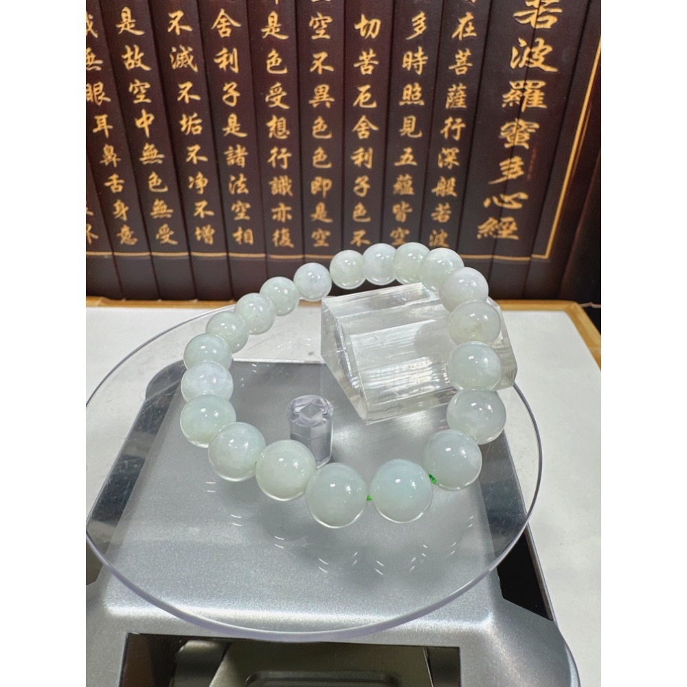 天然翡翠A貨-9.5mm圓珠手鍊 商品編號：080202-細節圖10