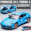 藍 保時捷 911 模型車 車模型
