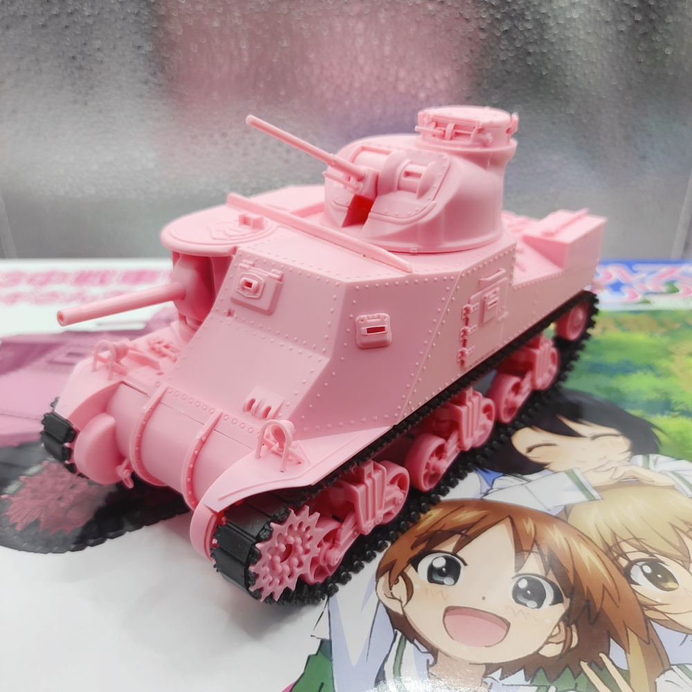 【純手作 完成品】少女與戰車 戰車模型 坦克模型 M3 Lee 1/35 10週年特別版 軍事模型 戰車世界 坦克世界-細節圖2