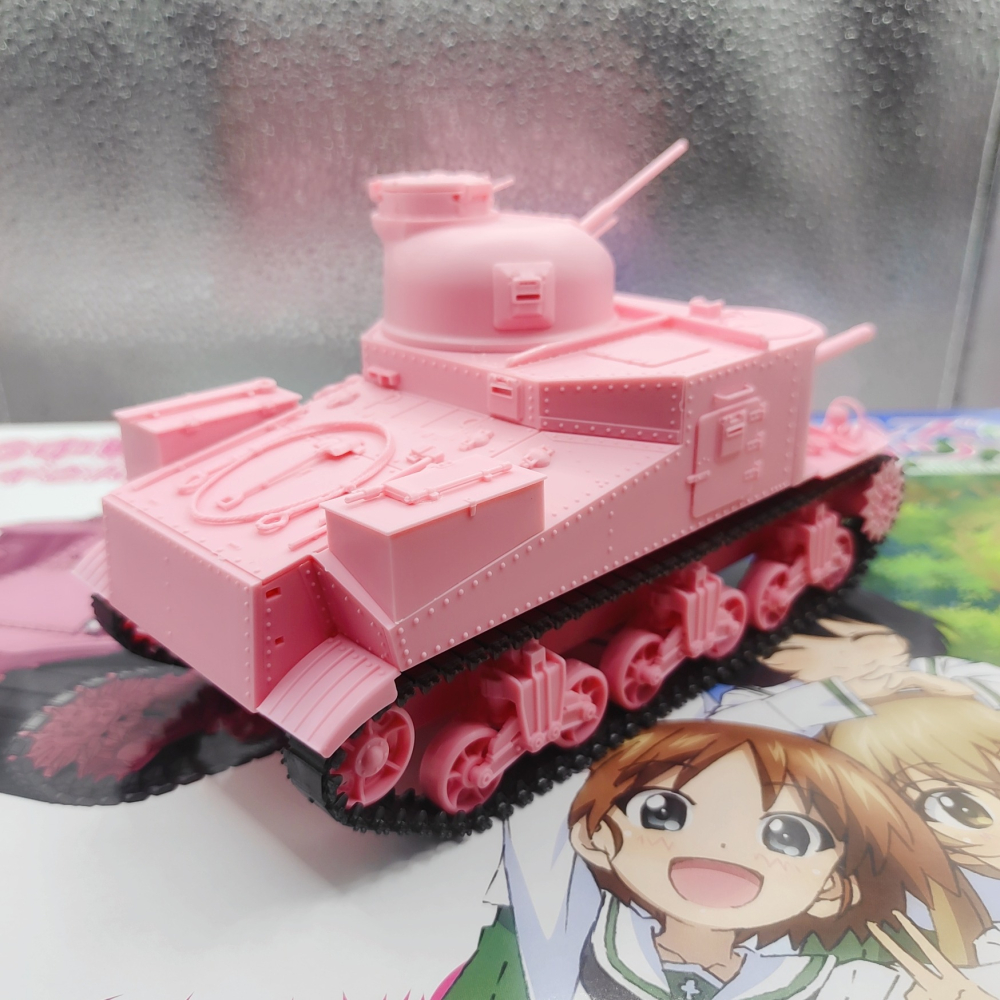 【純手作 完成品】少女與戰車 戰車模型 坦克模型 M3 Lee 1/35 10週年特別版 軍事模型 戰車世界 坦克世界-細節圖3