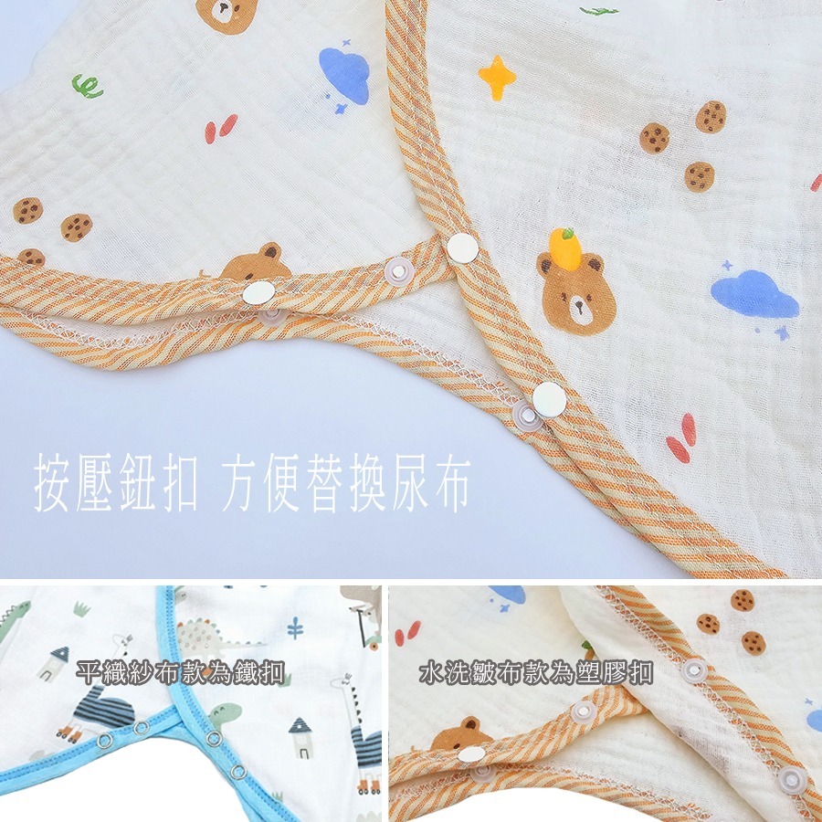 玩棉主義 現貨附發票 MIT護手型蝴蝶衣 嬰兒內衣 新生兒服 紗布衣-細節圖5