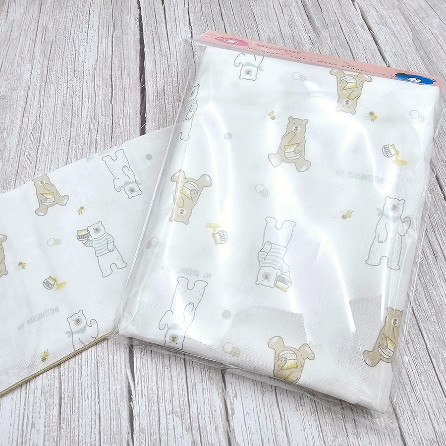 玩棉主義 現貨附發票|75x90cm多用途四層紗蓋毯 純棉浴巾 新生兒包巾 紗布包巾 餵奶遮巾 寶寶蓋毯 墊巾 抱被-規格圖3