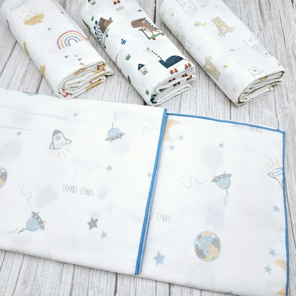 玩棉主義 現貨附發票|120X120cm多用途四層紗蓋毯 新生兒包巾 純棉浴巾 寶寶蓋毯 墊巾 抱被-規格圖5