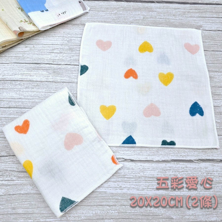 玩棉主義 現貨附發票|台灣製紗布口水巾 20x20cm 2入組 嬰兒澡巾 餵奶巾 毛巾 幼兒園手帕-規格圖6