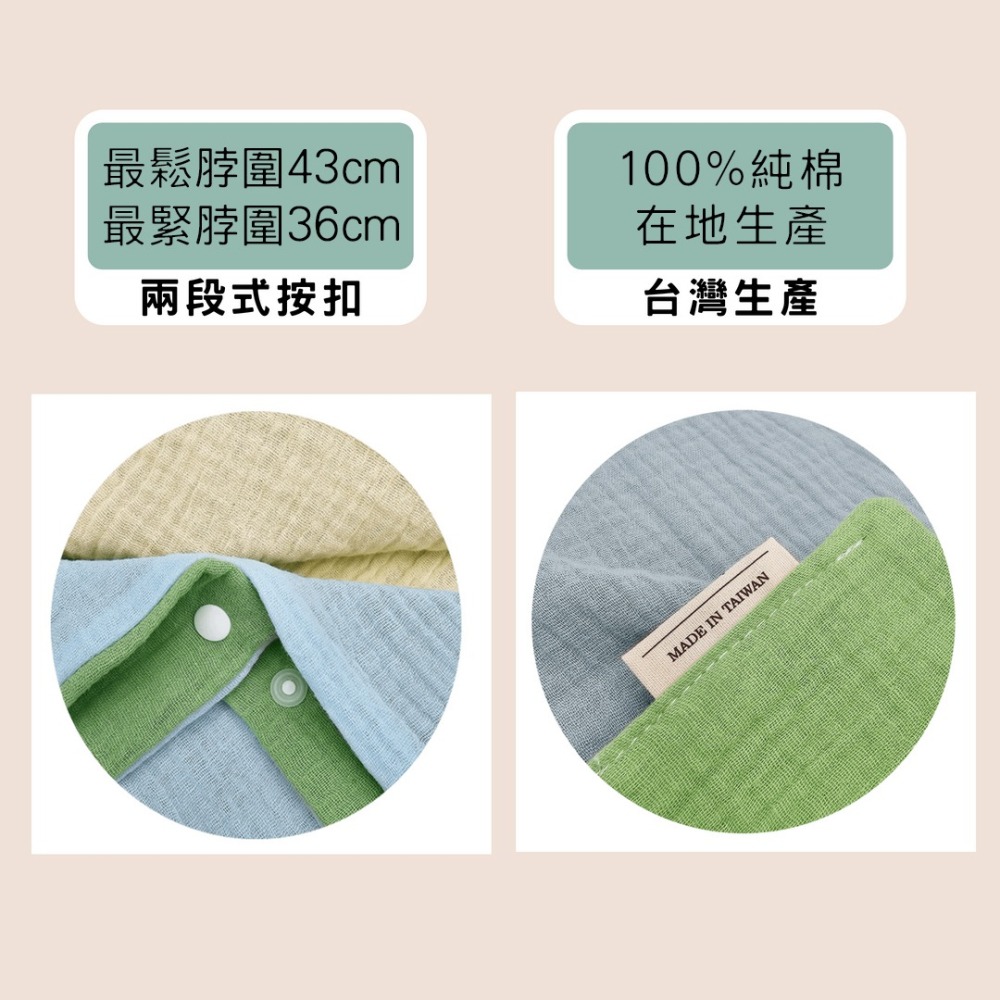 玩棉主義 MIT現貨附發票 純棉紗布三角圍兜 寶寶圍兜兜 造型圍兜 30X30cm紗布巾-細節圖4